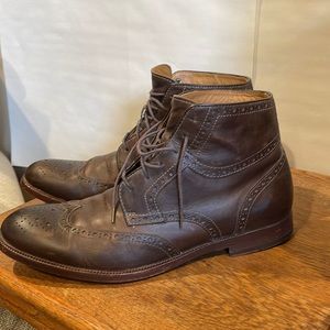 Johnston & Murphy brown leather dress boots size 8 1/2